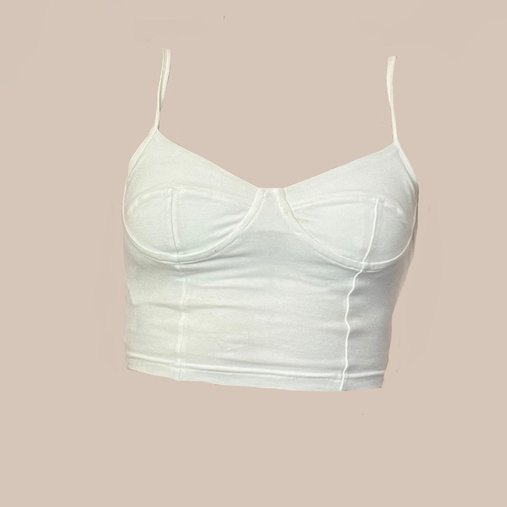 Paneled crop top super cute basic perfect condition